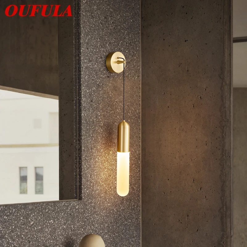 OUFULA Contemporary Brass Wall Lamp LED Gold Copper Sconce Lighting Simple Creative Decor for Home Bed Living Room
OUFULA Contemporary Brass Wall Lamp LED Gold Copper Sconce Lighting Simple Creative Decor for Home Bed Living Room