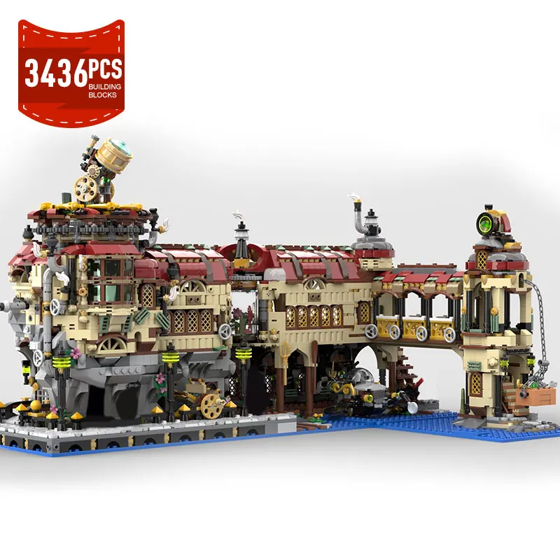 Moc City Steamed Engine Punked Themed Facility Train Station Building Blocks Powered Science Exploratorium Bricks Model Toy Gift
Moc City Steamed Engine Punked Themed Facility Train Station Building Blocks Powered Science Exploratorium Bricks Model Toy Gift