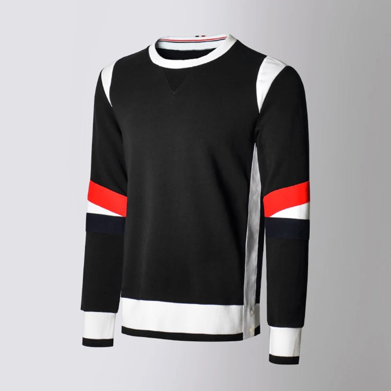 TB THOM Men's Sweatshirt Spring Autumn Korean Fashion Coats Classic Cotton Sleeve Patchwork Pullovers Casual Sport Sweatshirts
TB THOM Men's Sweatshirt Spring Autumn Korean Fashion Coats Classic Cotton Sleeve Patchwork Pullovers Casual Sport Sweatshirts