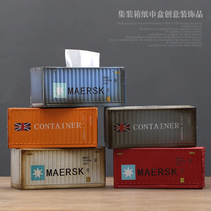 

Креативный металлический Железный контейнер в стиле ретро, промышленный стиль, коробка для салфеток