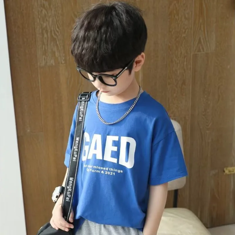 Summer Handsome Cool Kids Boy Casual Cartoon Bear Print Trendy Children's Pure Cotton T-shirt Short Sleeve Toddler Tees Han Fan
Summer Handsome Cool Kids Boy Casual Cartoon Bear Print Trendy Children's Pure Cotton T-shirt Short Sleeve Toddler Tees Han Fan