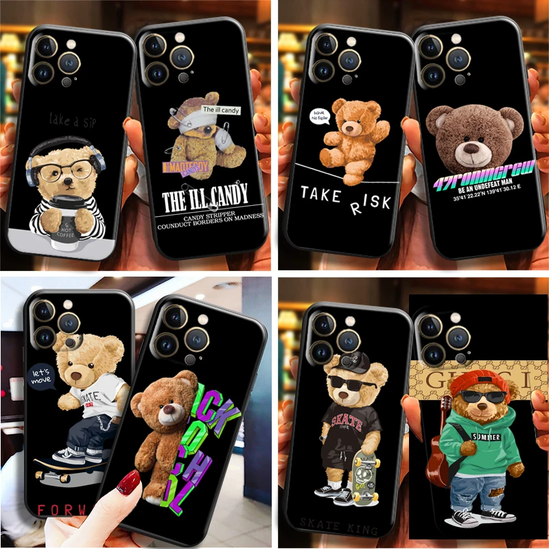 Cute Bear Fashion Brand Phone Case For Apple iPhone 13 12 11 Pro Max 13 12 Mini X XR XS Max 5 6 6S 7 8 Plus Funda Carcasa
Cute Bear Fashion Brand Phone Case For Apple iPhone 13 12 11 Pro Max 13 12 Mini X XR XS Max 5 6 6S 7 8 Plus Funda Carcasa