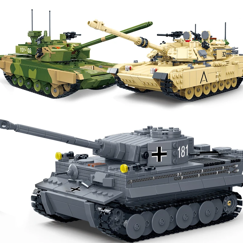 

2023 военный тигровый телефон немецкий США модель M1A2 строительные блоки Вторая мировая война армия солдат фигурка WW2 строительные игрушки