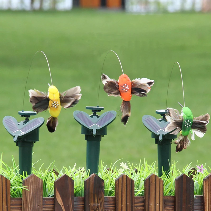 

Solar Butterfly Garden Decoration Solar Powered Dancing Fluttering Butterflies Flying Humming Bird Garden Yard Outdoor Home