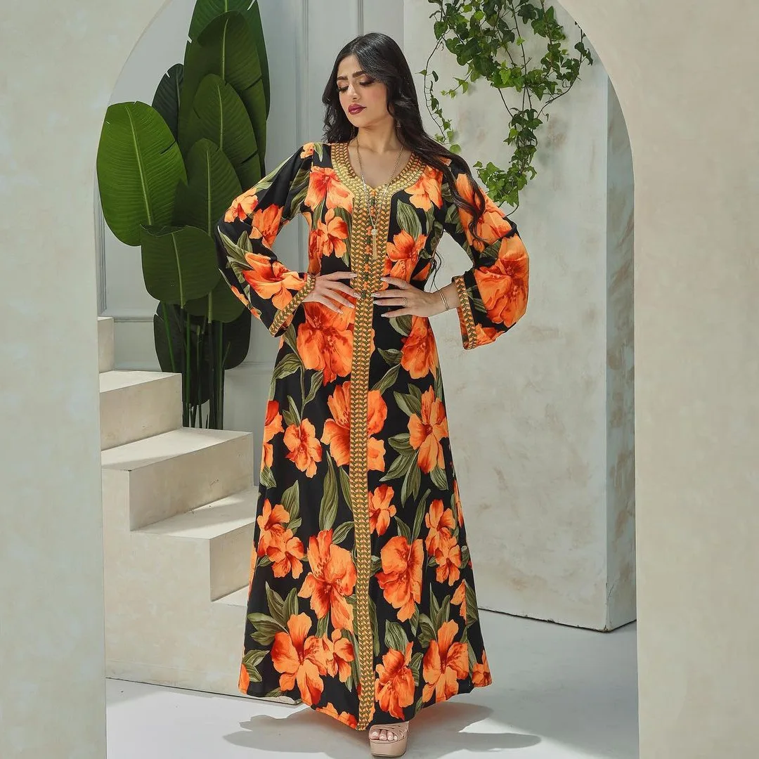 Print Abaya for Women Eid Ramadan Dress Luxury Embroidery Print Dresses Fashion Muslim Women's Kaftan Loose for Femme Musulman
Print Abaya for Women Eid Ramadan Dress Luxury Embroidery Print Dresses Fashion Muslim Women's Kaftan Loose for Femme Musulman