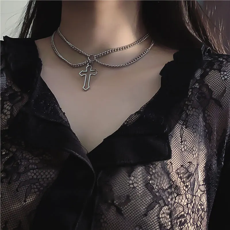 Fashion Necklaces 2022 For Woman Punk Cross Pendant Men Stainless Steel Double Layer Necklace Gothic Female Jewelry Accessories
Fashion Necklaces 2022 For Woman Punk Cross Pendant Men Stainless Steel Double Layer Necklace Gothic Female Jewelry Accessories