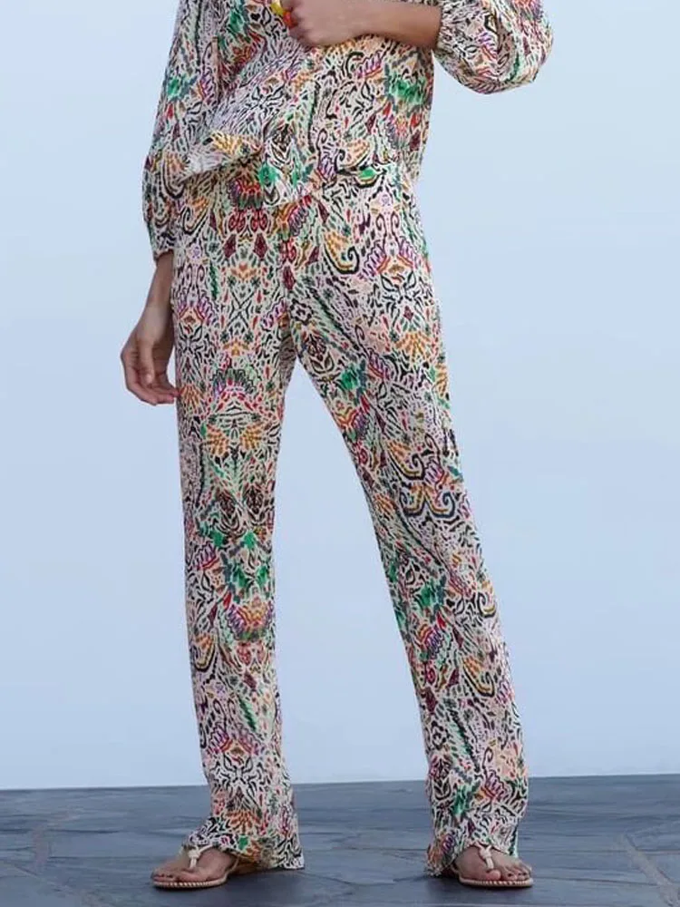 Kumsvag 2022 Summer Women Straight Pants Fashion Floral Print Elastic waist Full Length Pant Female Vintage Street Pants Trouser
Kumsvag 2022 Summer Women Straight Pants Fashion Floral Print Elastic waist Full Length Pant Female Vintage Street Pants Trouser