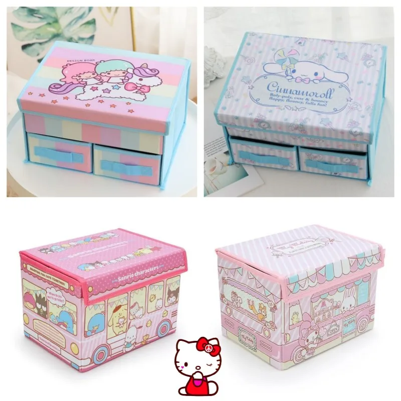 Hello Kitty Drawer Foldable Storage Box Cinnamoroll Pom Pom Purin Little Twin Stars Clothes Toy Organizer Box Anime Cartoon Gift
Hello Kitty Drawer Foldable Storage Box Cinnamoroll Pom Pom Purin Little Twin Stars Clothes Toy Organizer Box Anime Cartoon Gift