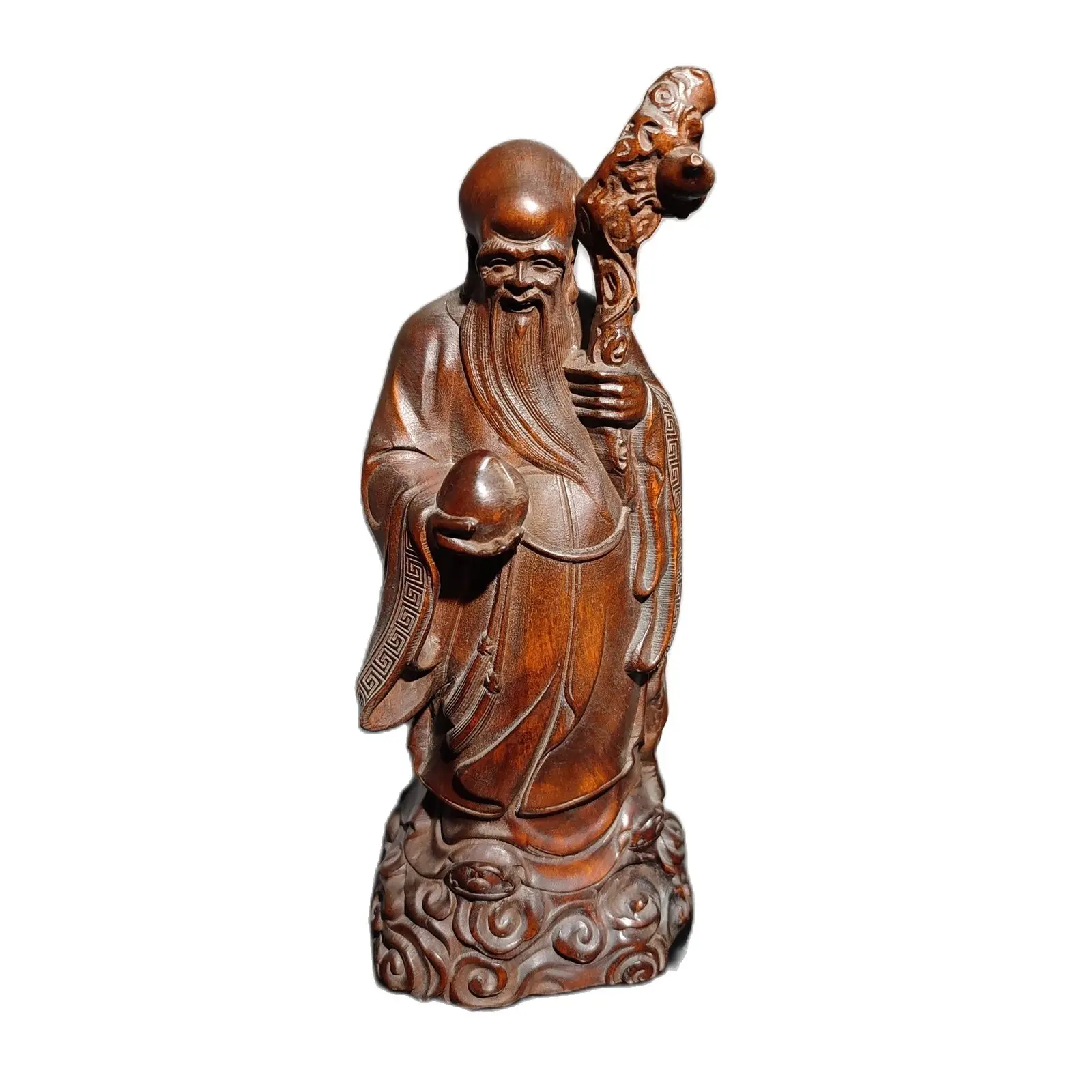 

god of longevity buddha statue wooden decorative sculpture Figurines Room decor