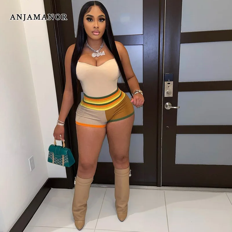 ANJAMANOR Striped Colorblock High Waisted Shorts Women Clothing 2022 Fashion Sexy Summer Bodycon Fitness Shorts Workout D87-AH12
ANJAMANOR Striped Colorblock High Waisted Shorts Women Clothing 2022 Fashion Sexy Summer Bodycon Fitness Shorts Workout D87-AH12