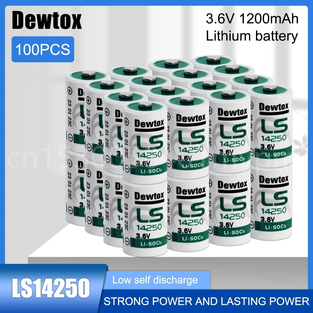 100 шт., литиевая батарея Dewtox LS14250, L14250, ER14250, 1/2 АА, 3,6 В для ПЛК, станков с ЧПУ, газовый счетчик, часы в реальном времени
100 шт., литиевая батарея Dewtox LS14250, L14250, ER14250, 1/2 АА, 3,6 В для ПЛК, станков с ЧПУ, газовый счетчик, часы в реальном времени