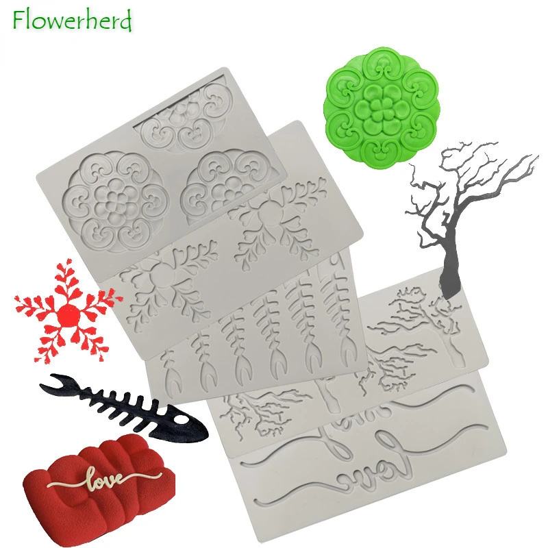 Embossed Silicone Printing Plate Mold Leaves Flower Fondant Lace Mat DIY Baking Tools Cake Decorating Tools Silicone Border Mold
Embossed Silicone Printing Plate Mold Leaves Flower Fondant Lace Mat DIY Baking Tools Cake Decorating Tools Silicone Border Mold