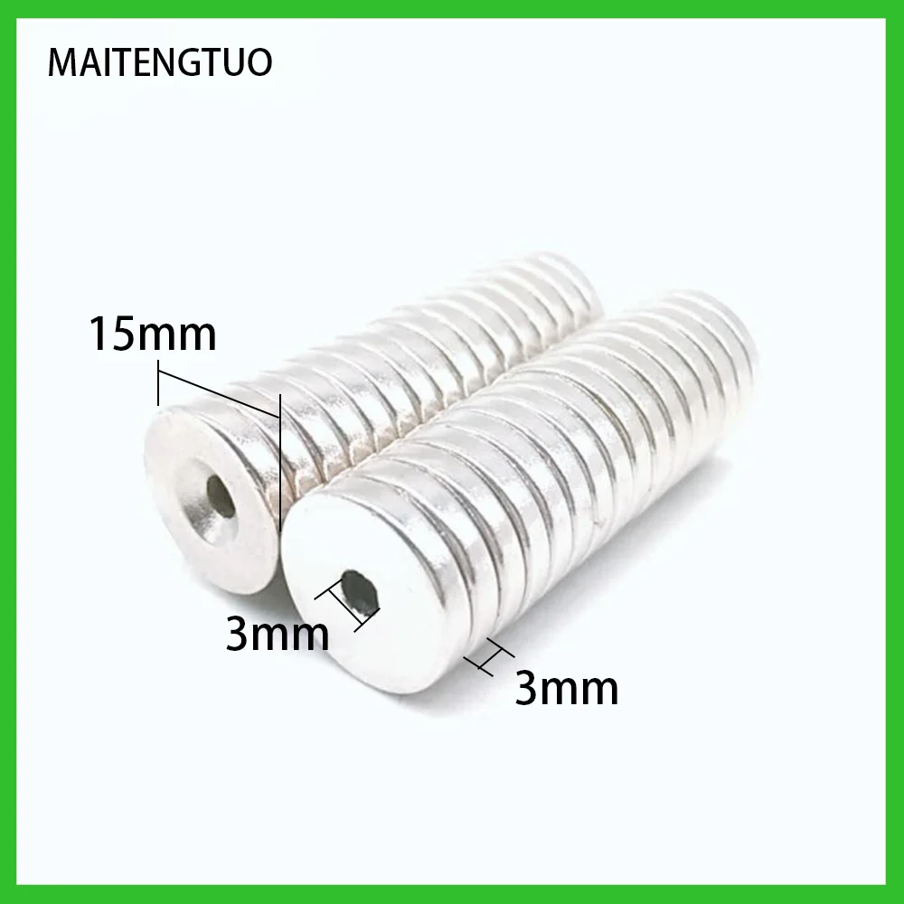 5 /10/20/30/50/100/150pcs 15x3-3mm Strong Neodymium Magnet Salvage Magnet 15mm x 3mm Hole 3mm Super Powerful Fishing Magnet
5 /10/20/30/50/100/150pcs 15x3-3mm Strong Neodymium Magnet Salvage Magnet 15mm x 3mm Hole 3mm Super Powerful Fishing Magnet