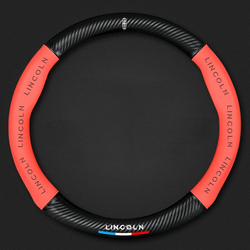 Auto Parts For Lincoln MKC MKZ MKX MKT MKS Nautilus Navigator Aviator 3D Embossing Carbon Fiber Leather Steering Wheel Cover
Auto Parts For Lincoln MKC MKZ MKX MKT MKS Nautilus Navigator Aviator 3D Embossing Carbon Fiber Leather Steering Wheel Cover