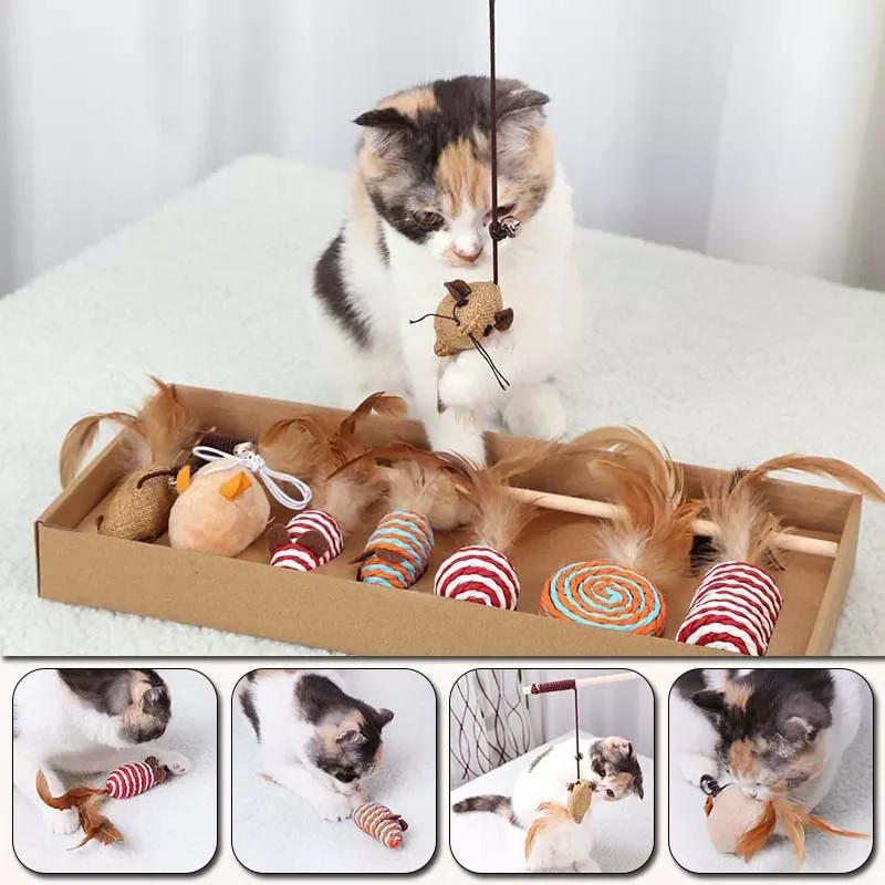 2023NEW Pet Cat Toys Stick Teaser Feather Linen Wand Cat Catcher Teaser Wood Rod Mouse Toy With Mini Bell Cat Interactive Toys
2023NEW Pet Cat Toys Stick Teaser Feather Linen Wand Cat Catcher Teaser Wood Rod Mouse Toy With Mini Bell Cat Interactive Toys