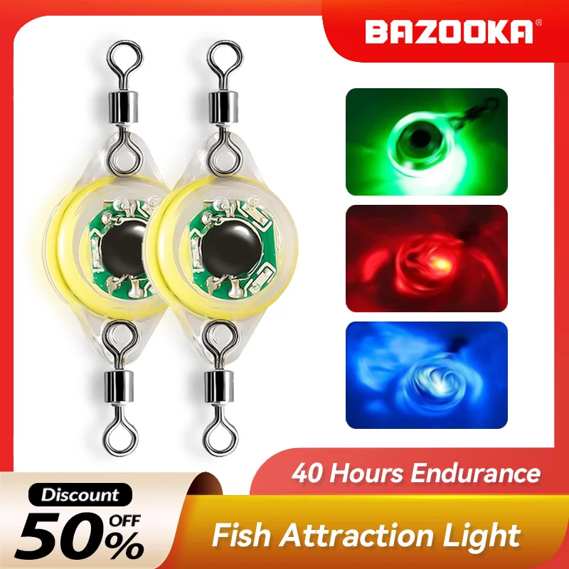 Bazooka Red Green Fish Mini LED Light Attraction Lamp Fishing Squid Lure Luminous Underwater Attract Deep Drop Night Winter Bait
Bazooka Red Green Fish Mini LED Light Attraction Lamp Fishing Squid Lure Luminous Underwater Attract Deep Drop Night Winter Bait