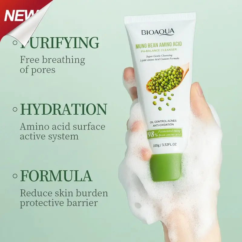 110 г очищающее средство для равновесия воды и масла, амино очищающее средство на основе кислоты, уход за кожей, очищающее средство для лица с бобов мунг, увлажняющий и упругий крем, густая пена
110 г очищающее средство для равновесия воды и масла, амино очищающее средство на основе кислоты, уход за кожей, очищающее средство для лица с бобов мунг, увлажняющий и упругий крем, густая пена