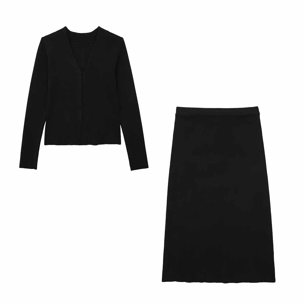 TRAF Women's 2023 Fall New Solid Color Elegant Slim Knit Jacket 9598070 Female Fashion Slit Design Hip Wrap Midi Skirt 95980
TRAF Women's 2023 Fall New Solid Color Elegant Slim Knit Jacket 9598070 Female Fashion Slit Design Hip Wrap Midi Skirt 95980