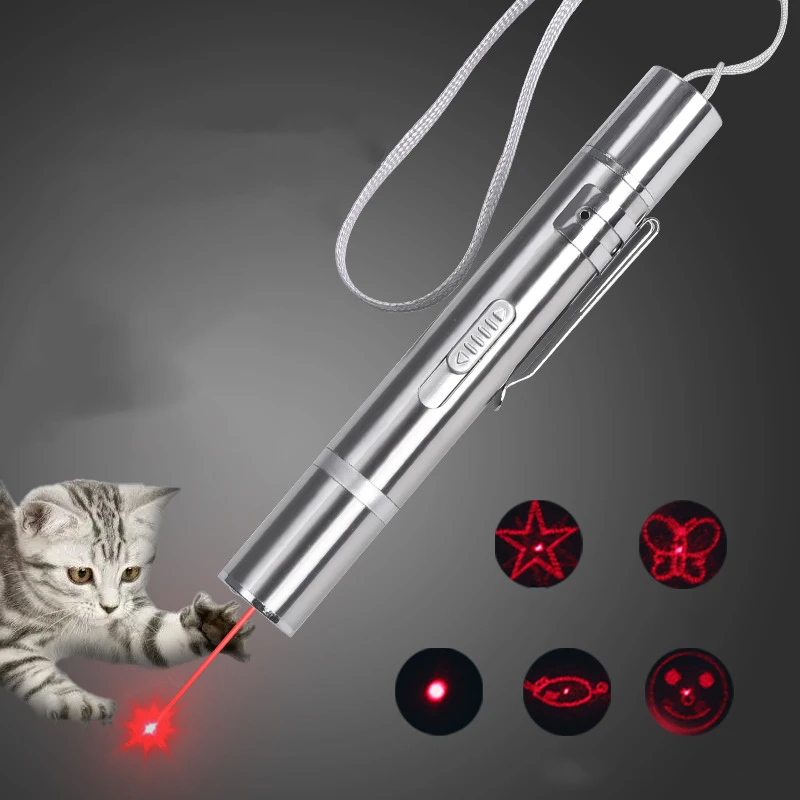 New Pet Supplies Multifunctional USB Rechargeable Laser Pointer Funny Cat Stick Multi-light Source and Multi-pattern Cat Toy
New Pet Supplies Multifunctional USB Rechargeable Laser Pointer Funny Cat Stick Multi-light Source and Multi-pattern Cat Toy