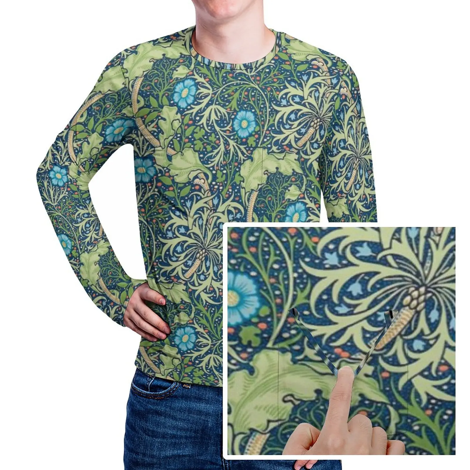 Синяя футболка с цветочным принтом, новые футболки с зелеными листьями, с карманами, с длинным рукавом, графическая футболка, Осенние Забавн...
Синяя футболка с цветочным принтом, новые футболки с зелеными листьями, с карманами, с длинным рукавом, графическая футболка, Осенние Забавн...