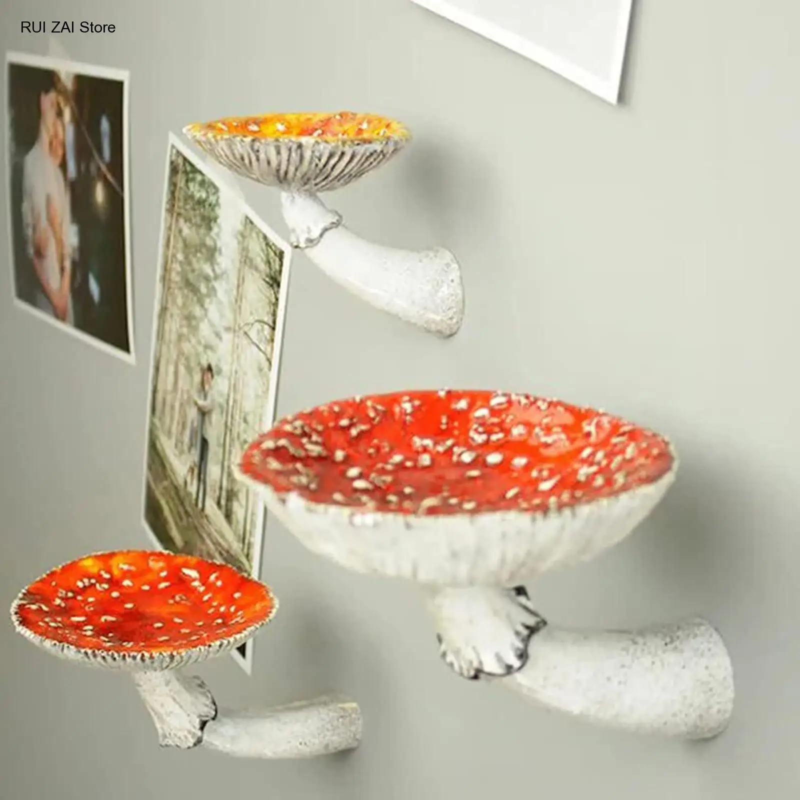 3Pcs Resin Crafts Wall Decor for Bedroom Living Room Mushroom Hanging Shelf Whimsical Floating Craft Rack Wall Mounted Rustic 
3Pcs Resin Crafts Wall Decor for Bedroom Living Room Mushroom Hanging Shelf Whimsical Floating Craft Rack Wall Mounted Rustic
