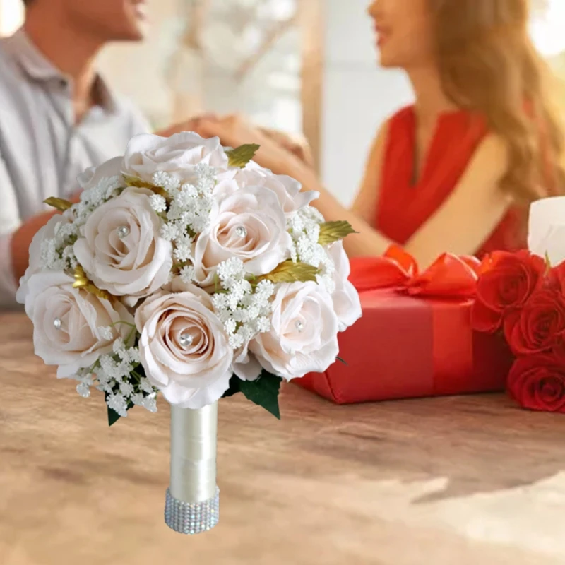 Artificial Flowers Wedding Bridal Bouquet Bride Holding Flower Floral Arrangements for Home Anniversary Wedding Party Decoration
Artificial Flowers Wedding Bridal Bouquet Bride Holding Flower Floral Arrangements for Home Anniversary Wedding Party Decoration