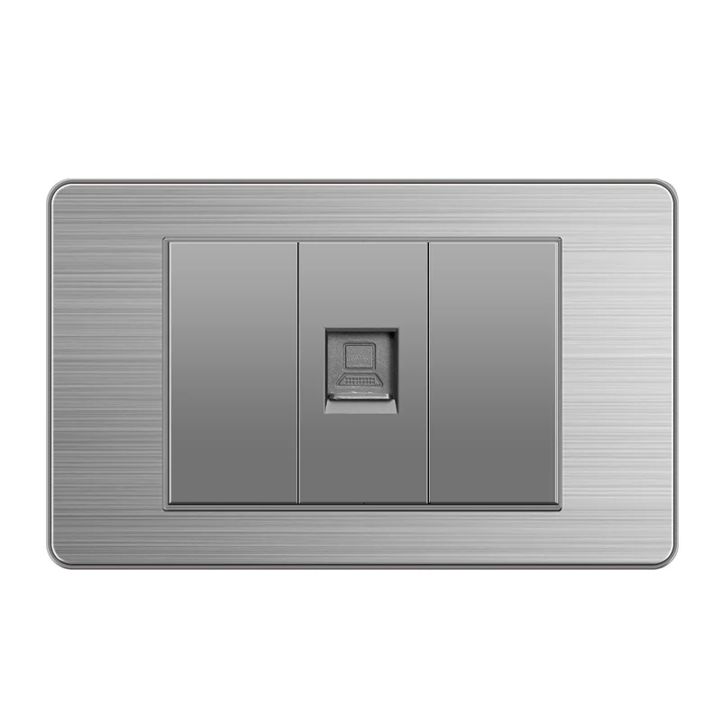 PSSRISE US Standard Wall Switch Socket Grey Stainless Steel Panel DIY Switch Power Outlet USB Socket Combination 118mm*72mm
PSSRISE US Standard Wall Switch Socket Grey Stainless Steel Panel DIY Switch Power Outlet USB Socket Combination 118mm*72mm