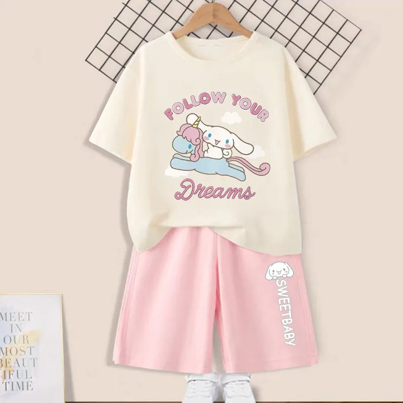 Sanrioed Anime Kuromi Cinnamoroll Children T-Shirt Shorts 2Pcs/sets Kid Girl Boy Sportswear Casual Clothes Sweatshirt Pullover
Sanrioed Anime Kuromi Cinnamoroll Children T-Shirt Shorts 2Pcs/sets Kid Girl Boy Sportswear Casual Clothes Sweatshirt Pullover