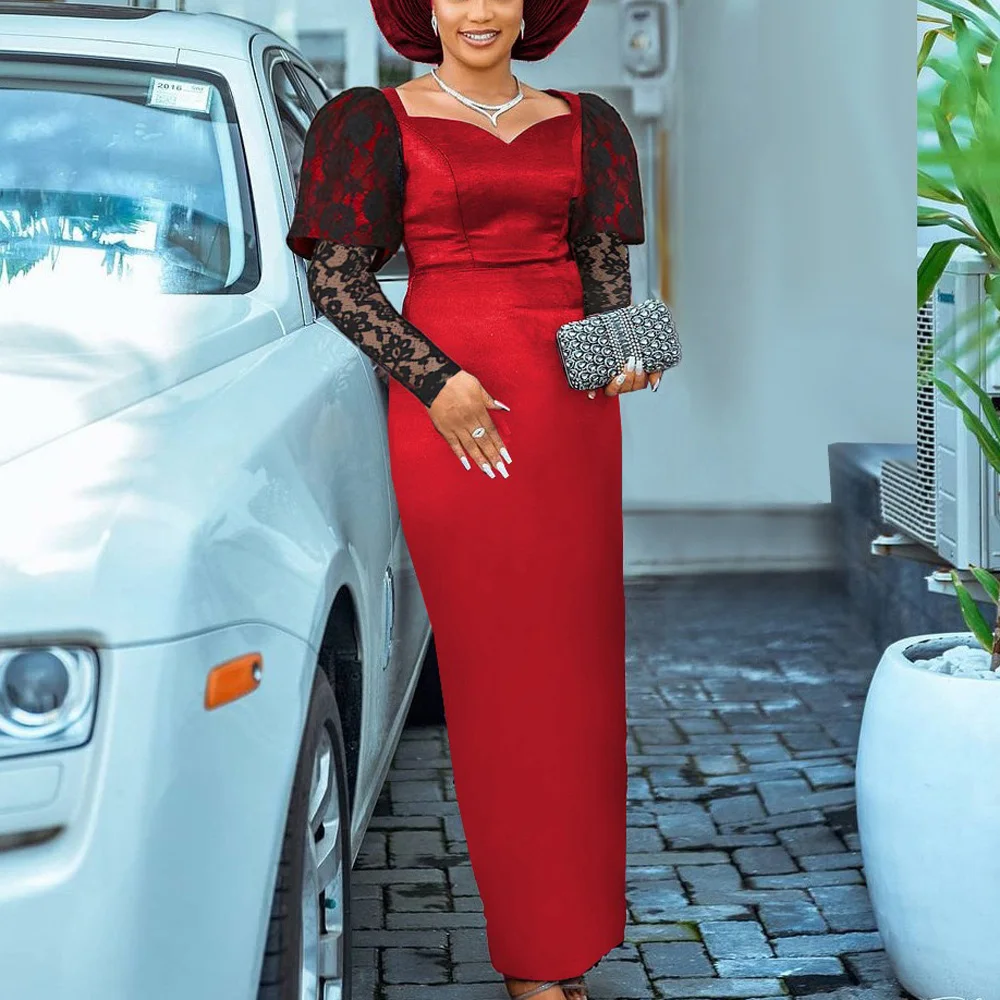 Luxury Red Dresses for Women V Neck Full Sleeve Bodycon High Waisted Floor Length Elegant Birthday Party Dinner Vestidos Mujer
Luxury Red Dresses for Women V Neck Full Sleeve Bodycon High Waisted Floor Length Elegant Birthday Party Dinner Vestidos Mujer