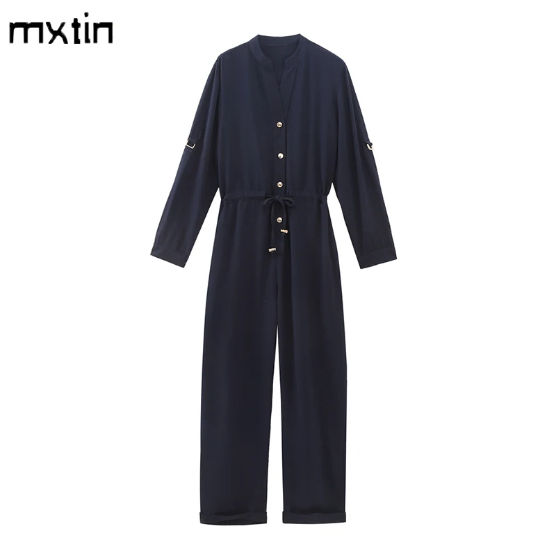 Women Spring Fashion Black Solid Playsuits Vintage V-Neck Long Sleeve Button Female Casual Chic Short Jumpsuits Vestidos
Women Spring Fashion Black Solid Playsuits Vintage V-Neck Long Sleeve Button Female Casual Chic Short Jumpsuits Vestidos