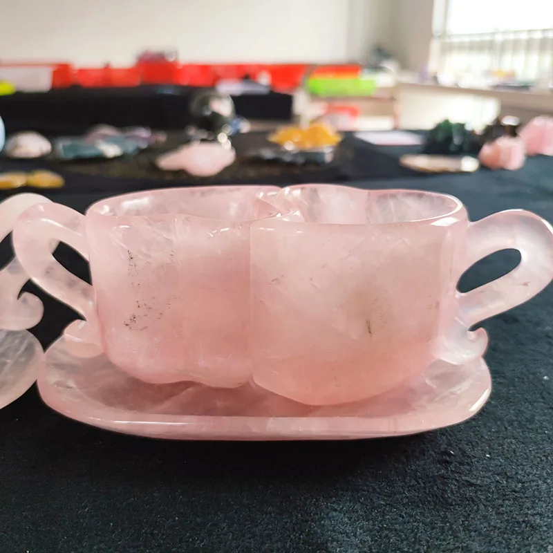 Hand Carved Crafts Rose Quartz Cup Natural Crystal High Quality Healing Crystal Tea Set For Home Decoration FGH
Hand Carved Crafts Rose Quartz Cup Natural Crystal High Quality Healing Crystal Tea Set For Home Decoration FGH