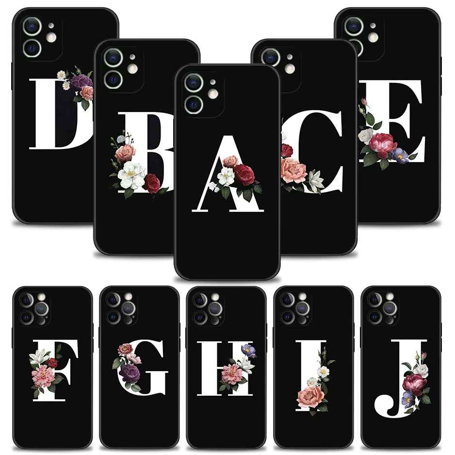 Initials Flower Letter Capinha Coque for iPhone 13 11 12 Pro Max 8 7 Plus XR XS X 6S SE 14 Etui Cover Phone Case Silicon Funda
Initials Flower Letter Capinha Coque for iPhone 13 11 12 Pro Max 8 7 Plus XR XS X 6S SE 14 Etui Cover Phone Case Silicon Funda
