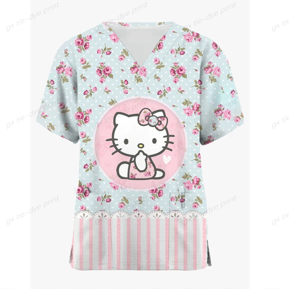 Women S-5XL Carer Work Blouse Unisex Scrubs Tops Hello Kitty Print Lab Workwear Workers Scrubs Top Nurse Uniform Scrub
Women S-5XL Carer Work Blouse Unisex Scrubs Tops Hello Kitty Print Lab Workwear Workers Scrubs Top Nurse Uniform Scrub