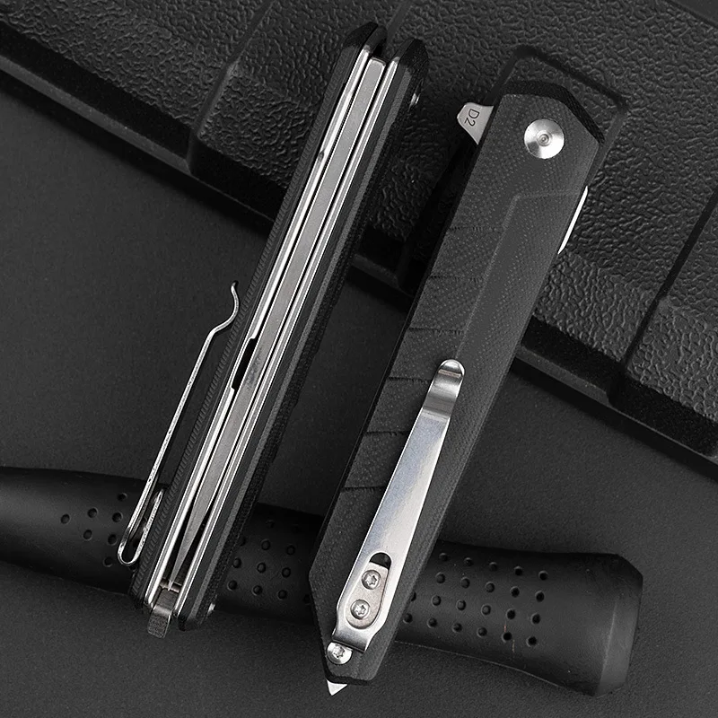 Sharp D2 Steel Folding Knife G10 Non-Slip Handle Outdoor Knife Camping Sharp Fruit Knife Utility Knife Tactical Knife
Sharp D2 Steel Folding Knife G10 Non-Slip Handle Outdoor Knife Camping Sharp Fruit Knife Utility Knife Tactical Knife