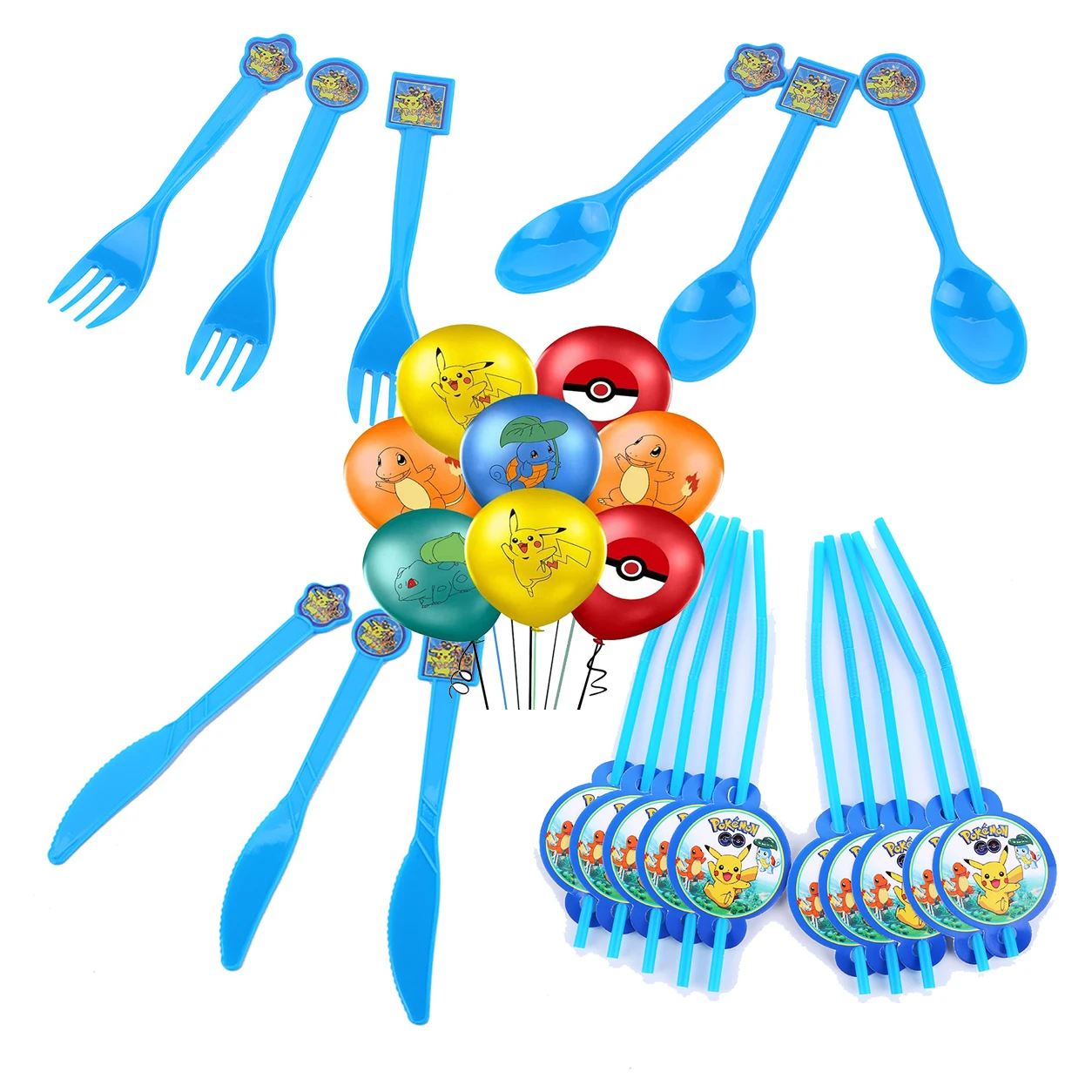 Pokemon Pikachu Figures Birthday Party Supplies Children Cartoon Decoration Disposable Knife Fork Spoon Kids Boy Girls Toys Gift
Pokemon Pikachu Figures Birthday Party Supplies Children Cartoon Decoration Disposable Knife Fork Spoon Kids Boy Girls Toys Gift