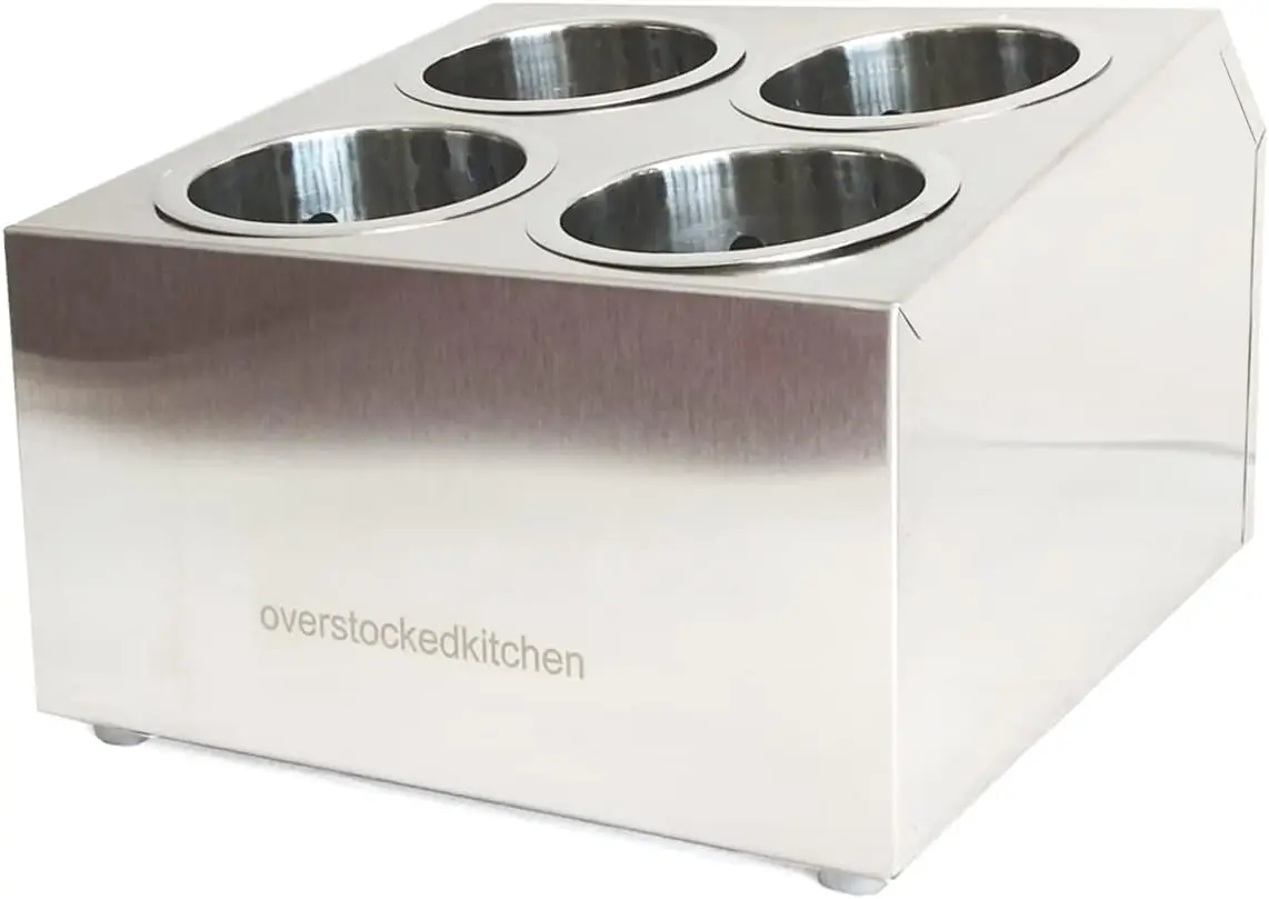 4-Hole Stainless Steel Cylinder Flatware Silverware Utensil Holder Organizer Canddy Spoon holder for kitchen Kitchen gadget and
4-Hole Stainless Steel Cylinder Flatware Silverware Utensil Holder Organizer Canddy Spoon holder for kitchen Kitchen gadget and