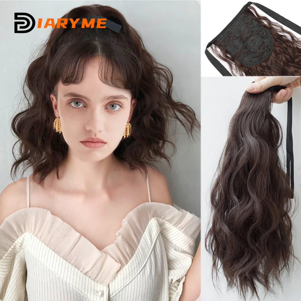 Synthetic 14‘’ 18‘’ Water Wave Ponytail Hair Extensions Wool Curly ponytail For Women Natural Fake Hair Brown Black Wigs Female
Synthetic 14‘’ 18‘’ Water Wave Ponytail Hair Extensions Wool Curly ponytail For Women Natural Fake Hair Brown Black Wigs Female
