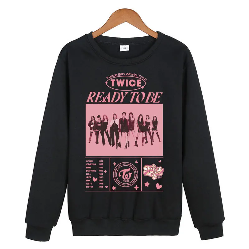 Kpop TWICE Ready To Be 5TH WORLD TOUR 2023 Hoodie Korean Fashion Harajuku Pullovers Autumn Winter Casual Crewneck Sweatshirts
Kpop TWICE Ready To Be 5TH WORLD TOUR 2023 Hoodie Korean Fashion Harajuku Pullovers Autumn Winter Casual Crewneck Sweatshirts