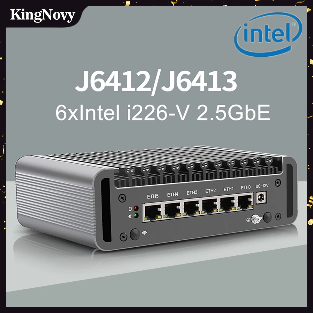 12th Gen Firewall Router Intel Celeron J6413 J6412 6x Intel i226-V 2.5G Nics Fanless Mini PC VPN Server OPNsense Proxmox
12th Gen Firewall Router Intel Celeron J6413 J6412 6x Intel i226-V 2.5G Nics Fanless Mini PC VPN Server OPNsense Proxmox