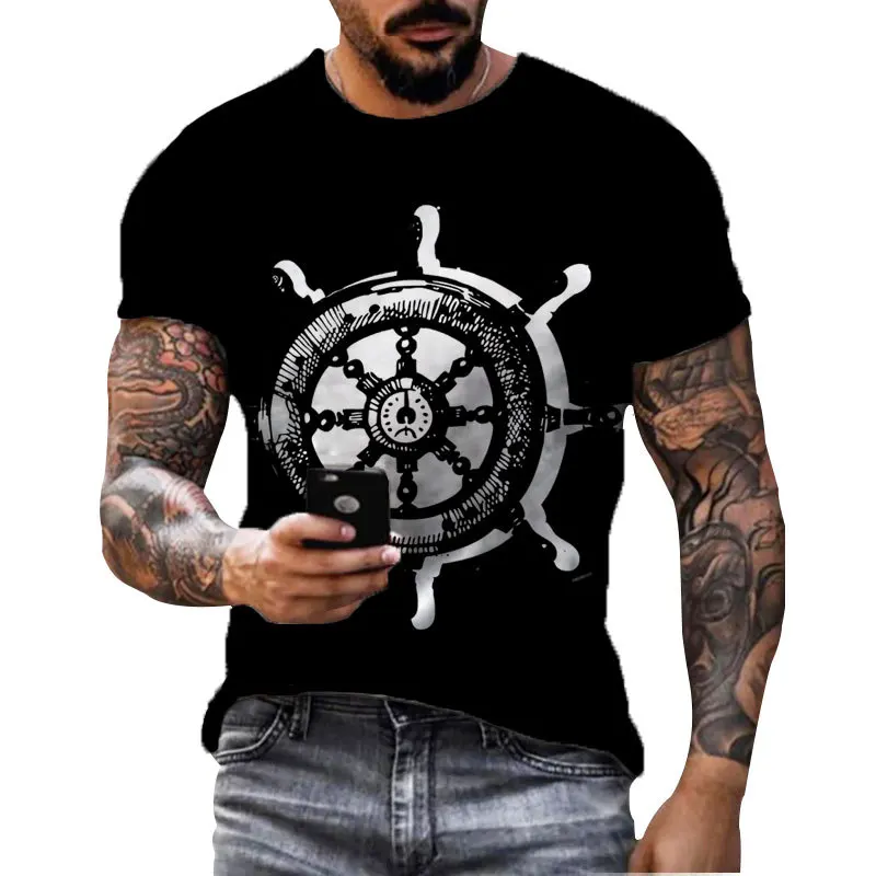 Fashion 3D Boat Anchor Print Men T-shirt O-neck Oversized T Shirt for Men Casual Loose Harajuku Short Sleeve Summer Men Clothing
Fashion 3D Boat Anchor Print Men T-shirt O-neck Oversized T Shirt for Men Casual Loose Harajuku Short Sleeve Summer Men Clothing