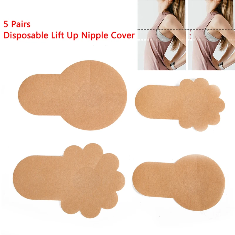 5Pairs Disposable Lift Up Nipple Cover Invisible Seamless Self-Adhesive Push-Up Breast Pasties Stickers Strapless Bra For Women
5Pairs Disposable Lift Up Nipple Cover Invisible Seamless Self-Adhesive Push-Up Breast Pasties Stickers Strapless Bra For Women