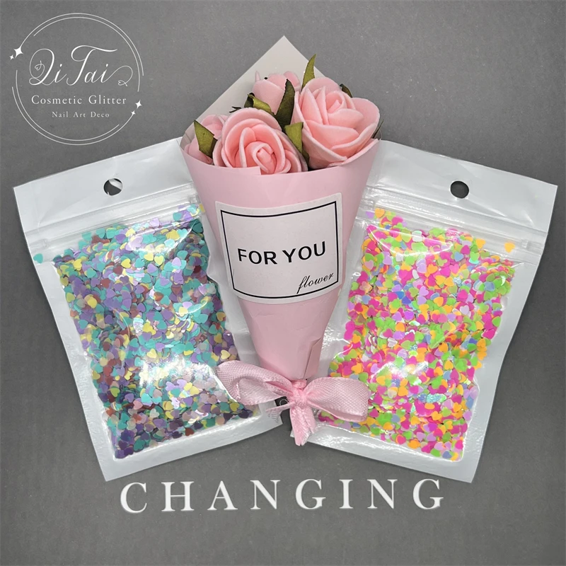QITAI Beauty 10g/Bag 24 Colors 3mm Mix Heart Sequins Popular Eo-Friendly Cosmetic Makeup Chunky Glitter for Nail Art Decoration
QITAI Beauty 10g/Bag 24 Colors 3mm Mix Heart Sequins Popular Eo-Friendly Cosmetic Makeup Chunky Glitter for Nail Art Decoration