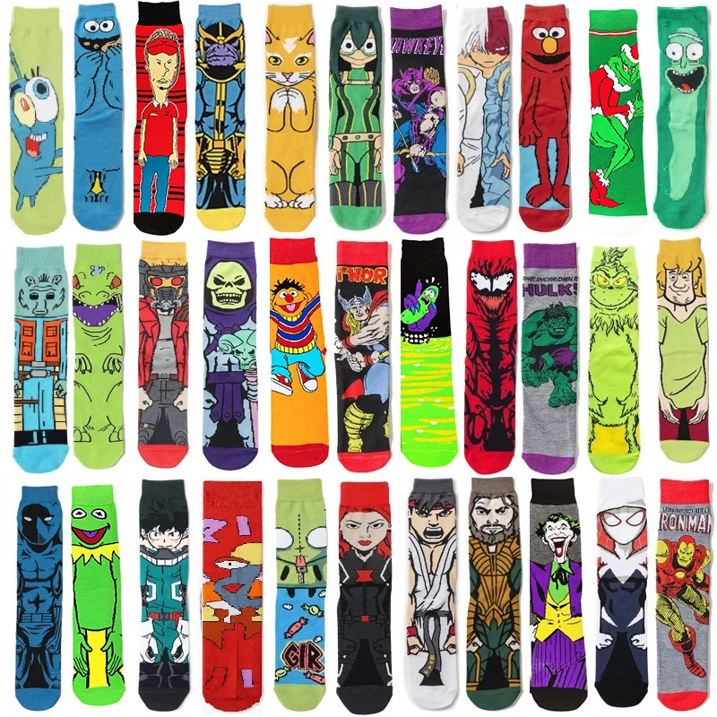 Fashion Men Aand Women Trendy Socks Novelty Crazy Exaggerated Pattern Cartoon Animation Printing Hip-Top Mid-Tube Cotton Socks
Fashion Men Aand Women Trendy Socks Novelty Crazy Exaggerated Pattern Cartoon Animation Printing Hip-Top Mid-Tube Cotton Socks
