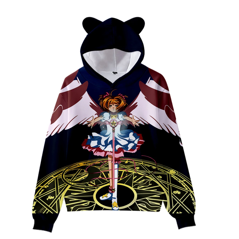 Худи Cardcaptor Sakura худи с кошачьими ушами Kawaii, худи для косплея, пуловер в стиле хип-хоп, топы из 100% полиэстера, женские топы для девочек 2021 
Худи Cardcaptor Sakura худи с кошачьими ушами Kawaii, худи для косплея, пуловер в стиле хип-хоп, топы из 100% полиэстера, женские топы для девочек 2021