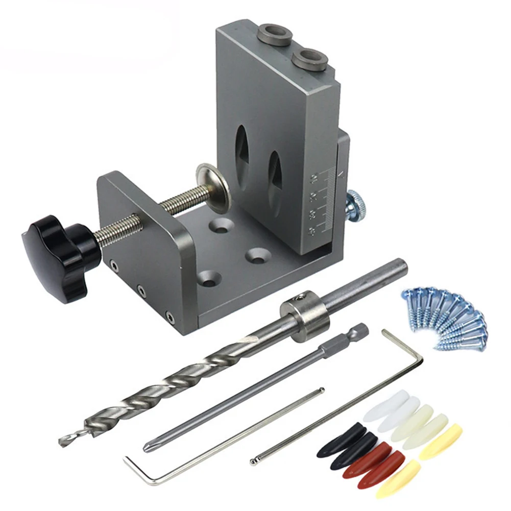 Fast Clamping Pocket Hole Locator Jig Kit System Hole Punche With 9mm Drill Bit Set Carpenter Tool Angle Drill Guide Tools
Fast Clamping Pocket Hole Locator Jig Kit System Hole Punche With 9mm Drill Bit Set Carpenter Tool Angle Drill Guide Tools