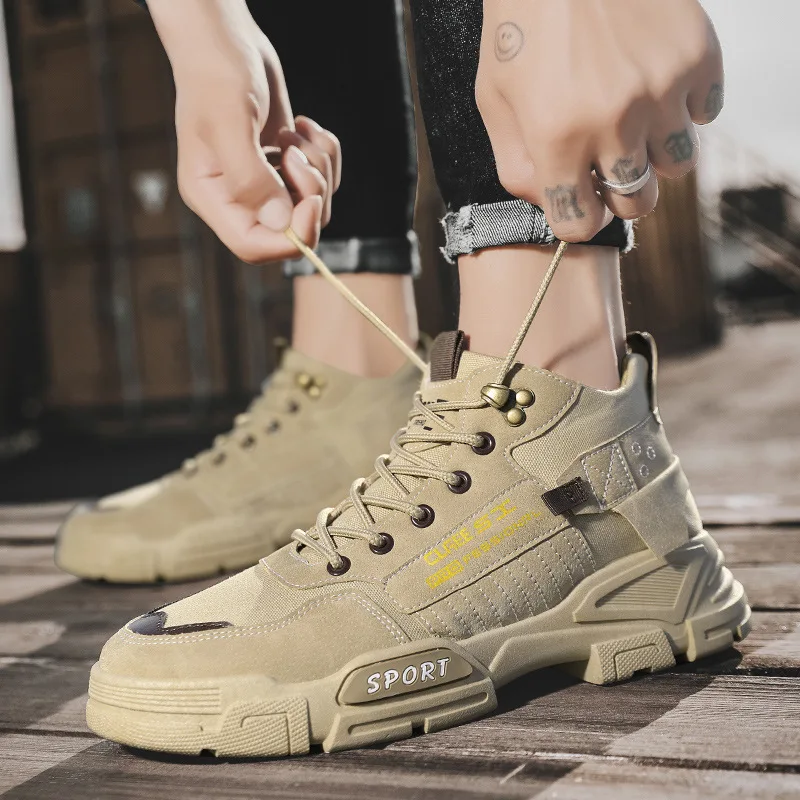 Work Boots Men New Type Dirt Resistant Anti Slip Work Trend Shoes Thick Soles Outdoor Hiking Snow Boots Wear-Resistant Fashion
Work Boots Men New Type Dirt Resistant Anti Slip Work Trend Shoes Thick Soles Outdoor Hiking Snow Boots Wear-Resistant Fashion