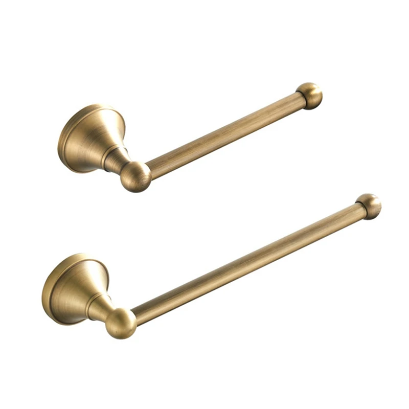 2 Piece Bathroom Accessory Set - Towel Rail And Toilet Paper Holder Antique Brass Wall Mount, Brushed Bronze
2 Piece Bathroom Accessory Set - Towel Rail And Toilet Paper Holder Antique Brass Wall Mount, Brushed Bronze