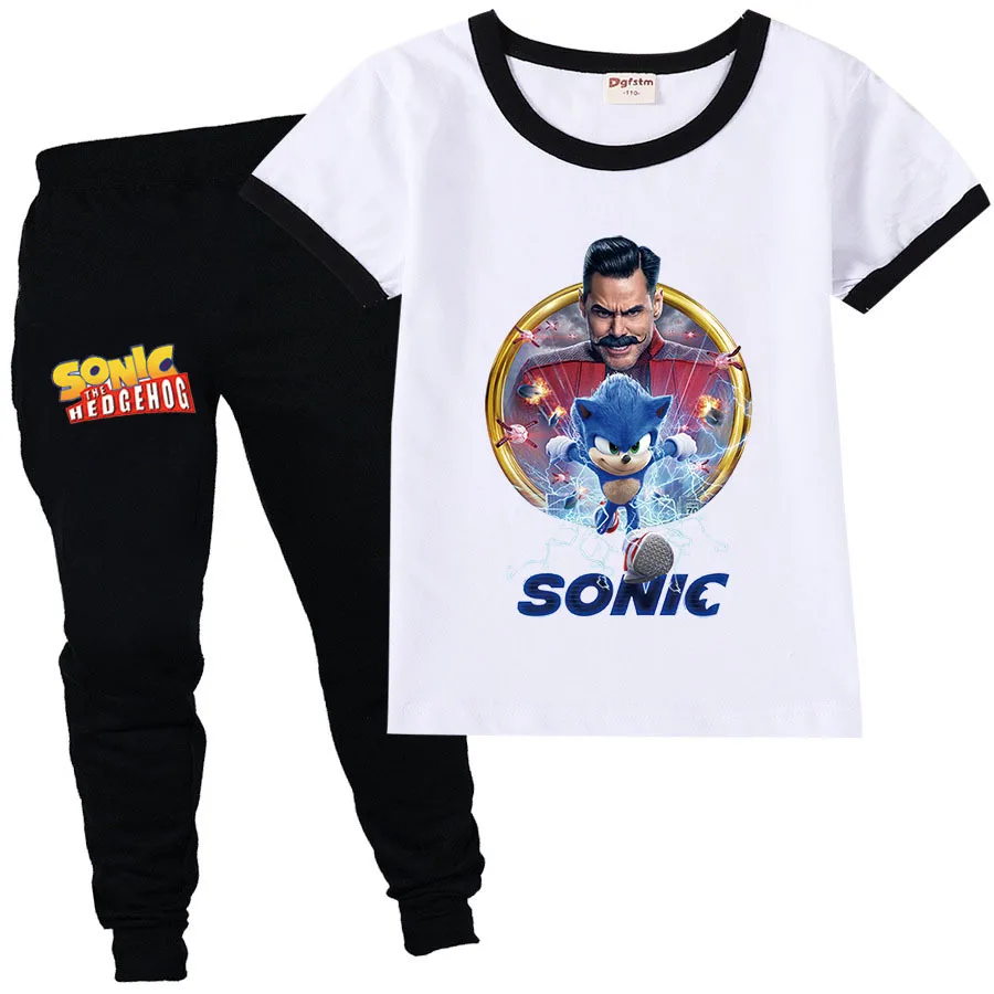 2022 Summer Sonic Printed Boys Girls Cute Cartoon Casual O-Neck Short Sleeves + Trousers Children's Fashion Sports Suit Tees
2022 Summer Sonic Printed Boys Girls Cute Cartoon Casual O-Neck Short Sleeves + Trousers Children's Fashion Sports Suit Tees