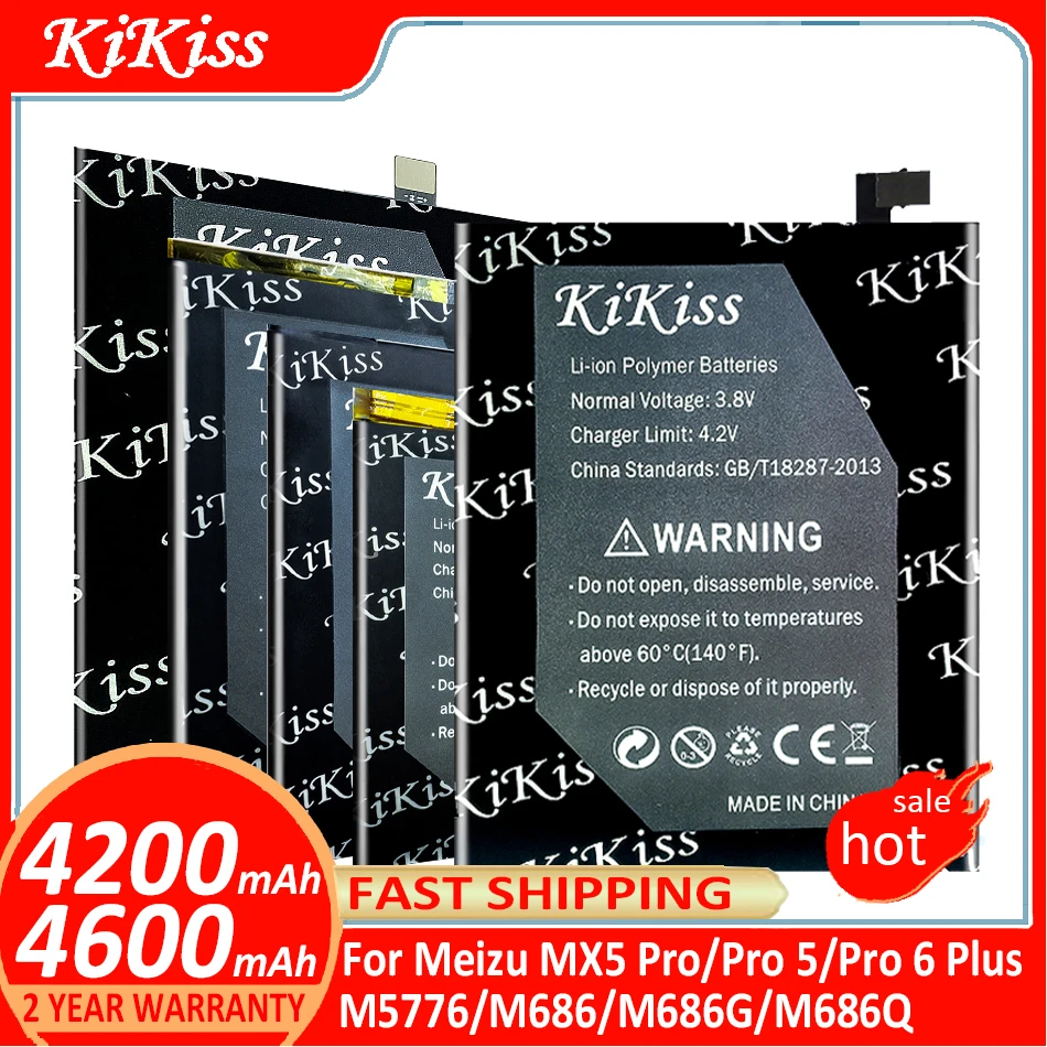 

KiKiss Battery For Meizu Meizy MX5 Pro MX5Pro/Pro 5 Pro5/Pro 6 Plus Pro6 Plus 6Plus/M5776 M686 M686G M686Q Batterij + Track NO