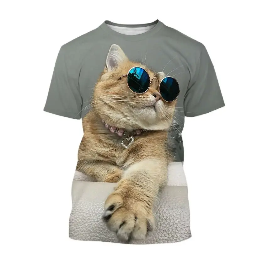 Women's T-shirts 3d Cute Cat Print Tops Summer Short Sleeve Kawaii Fashion Female Vintage Harajuku Casual Clothes Oversized Tees
Women's T-shirts 3d Cute Cat Print Tops Summer Short Sleeve Kawaii Fashion Female Vintage Harajuku Casual Clothes Oversized Tees